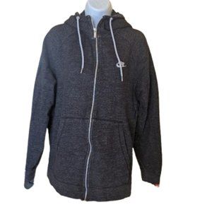 NIKE Hoodie Gray Zip Up Hooded Sweater Jacket Size Large
